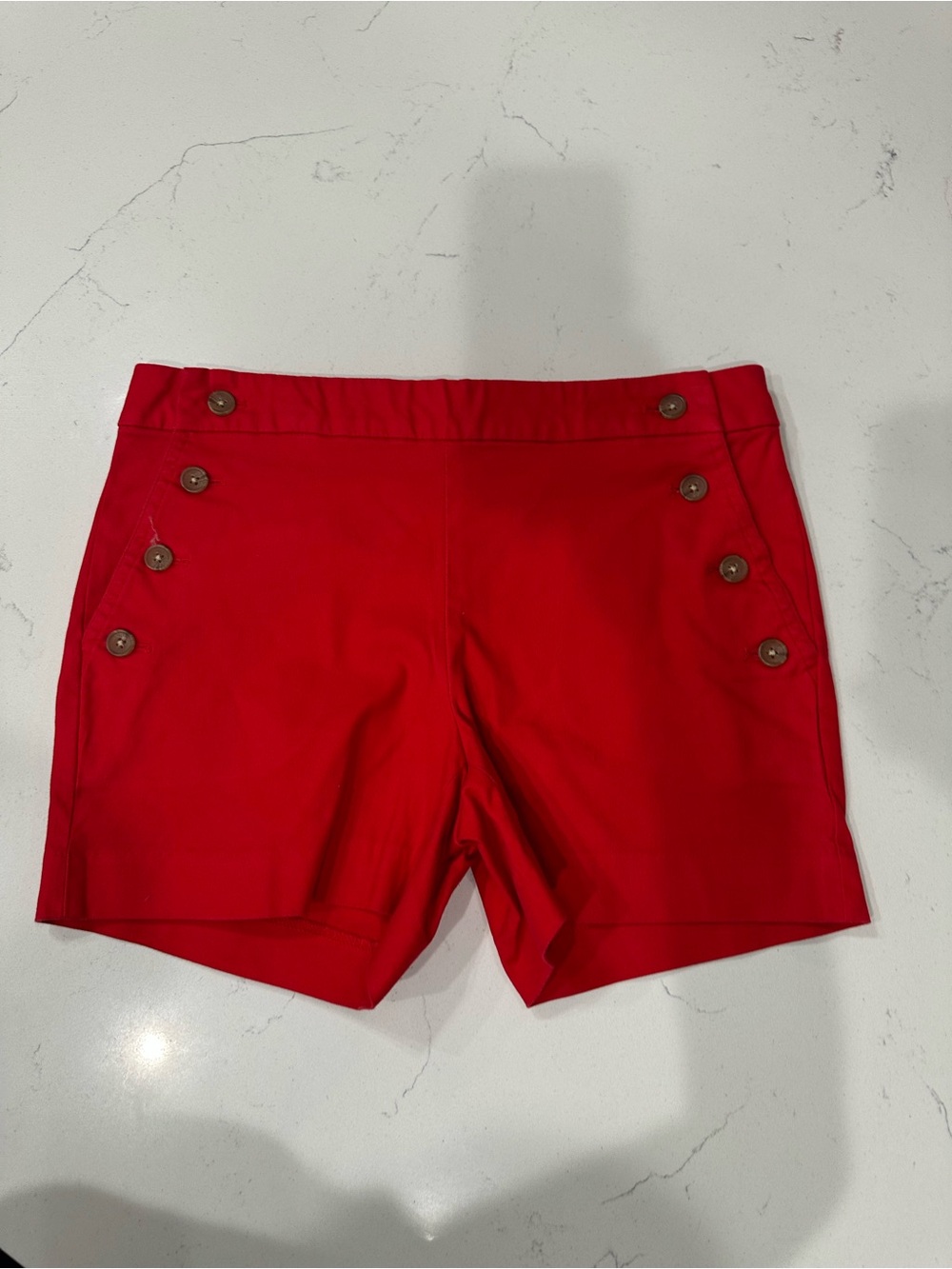 Banana Republic Red Button-Accent Bermuda Shorts